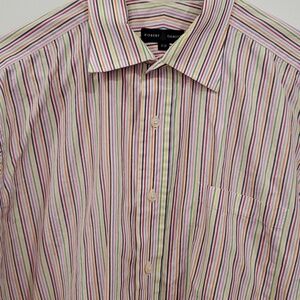 Robert Talbott Men's Rainbow Striped Shirt      17 -34